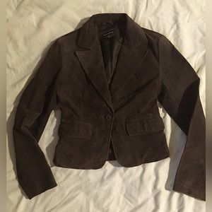 Women’s blazer, leather,nice colour great with shirt dress , pants